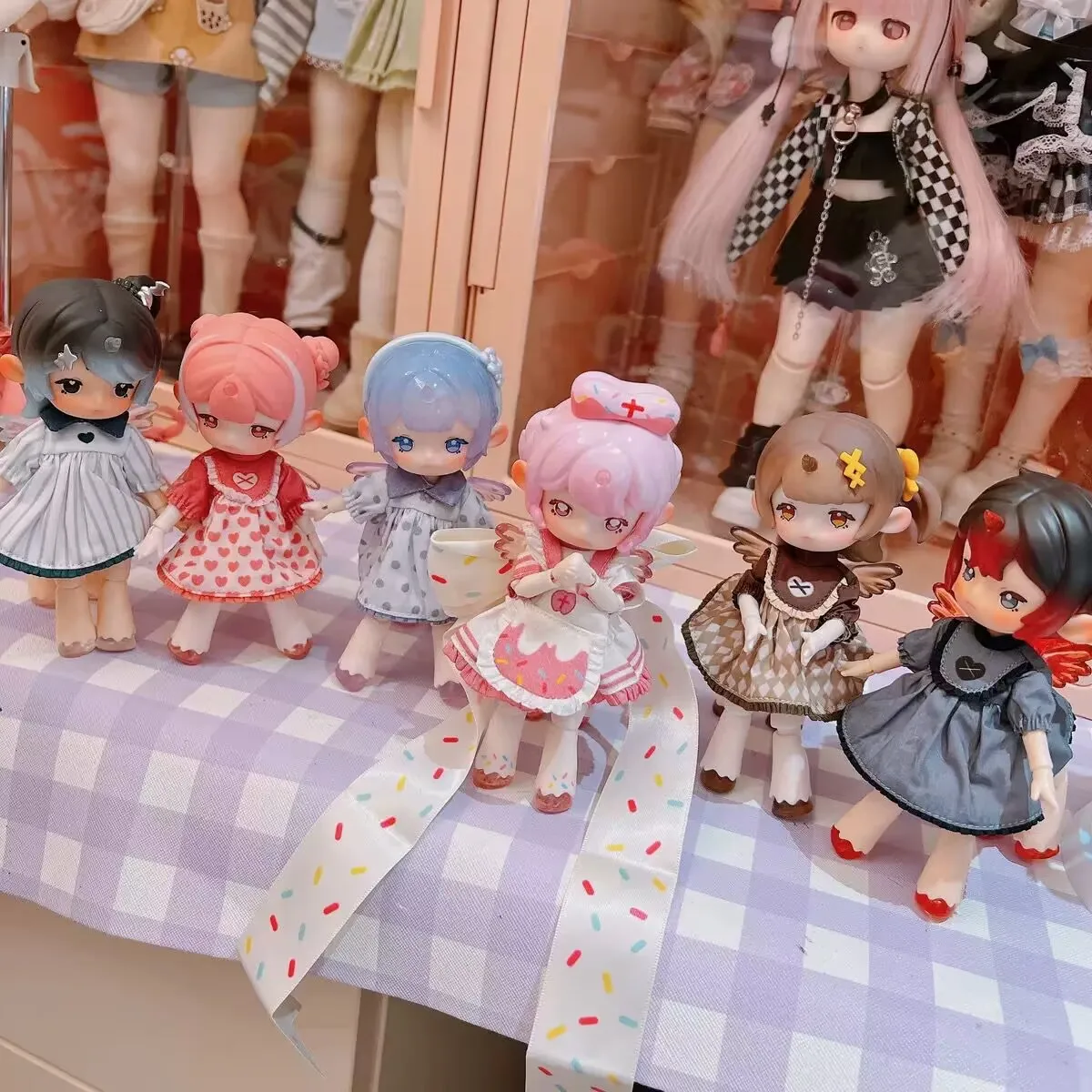 Girl Model Dolls Figurines Anime Dreamlike Tea Party Series Figures Obtisu11 1/12bjd Action Figure Decorate Gift