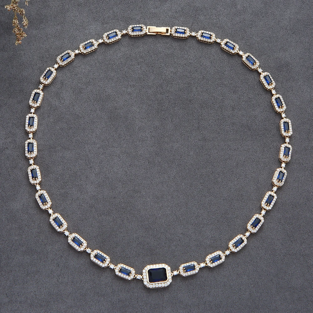 Роскошное прямоугольное минималистичное женское ожерелье из искусственного