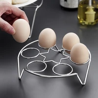 stainless steel egg poachers high foot water proof steaming rack boiled egg rack steaming tray multi functional kitchen tool