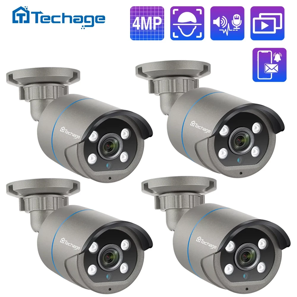 

Techage IP-камера видеонаблюдения 4MP для наружного использования