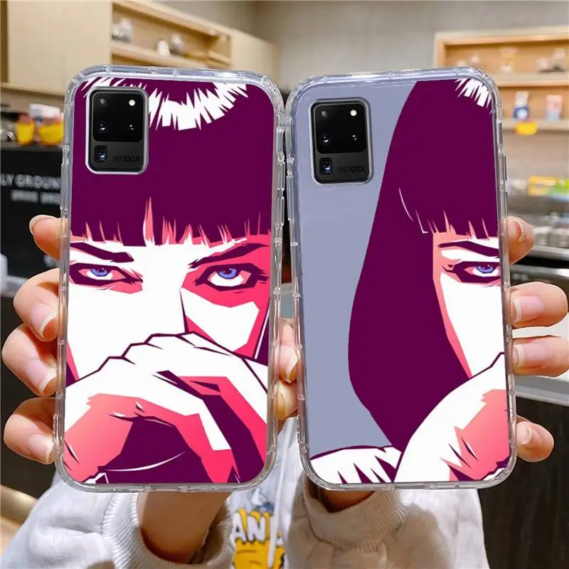 

PULP FICTION MOVIE POSTER Phone Case For Samsung Galaxy S10 S10e A70 Edge S22 S23 Plus Ultra Note10 Transparent Cove