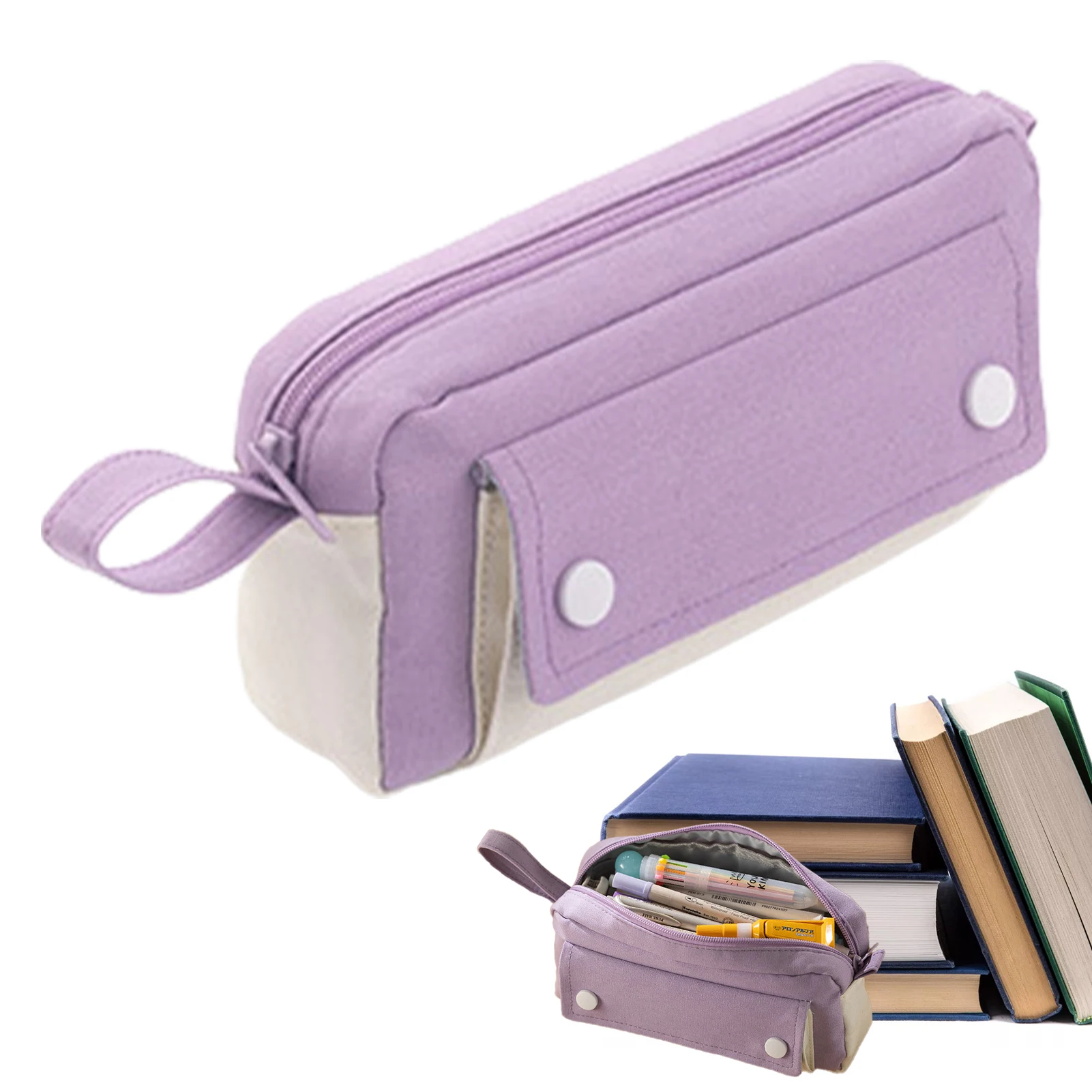 

Чехол для карандаша большой емкости, ручка на молнии, многофункциональный чехол для карандашей, канцелярские принадлежности, органайзер дл...