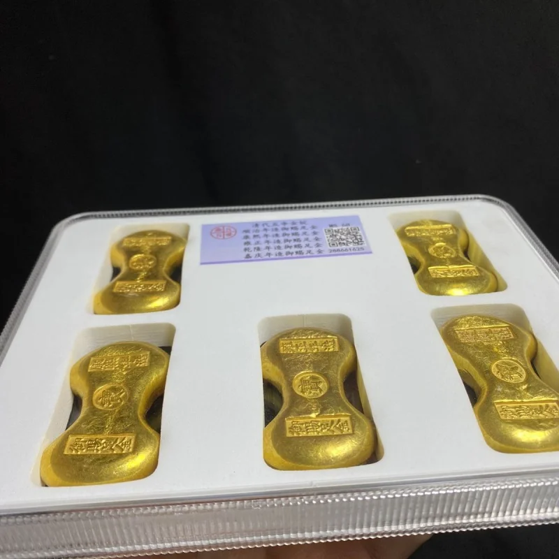 Античная Династия Цин пять императоров талия золотой слиток Золотой стержень Pcgs