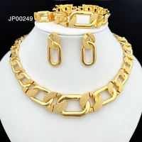 dubai jewelry for women latest gold color necklace earrings african big jewelry wedding party gift free shipping