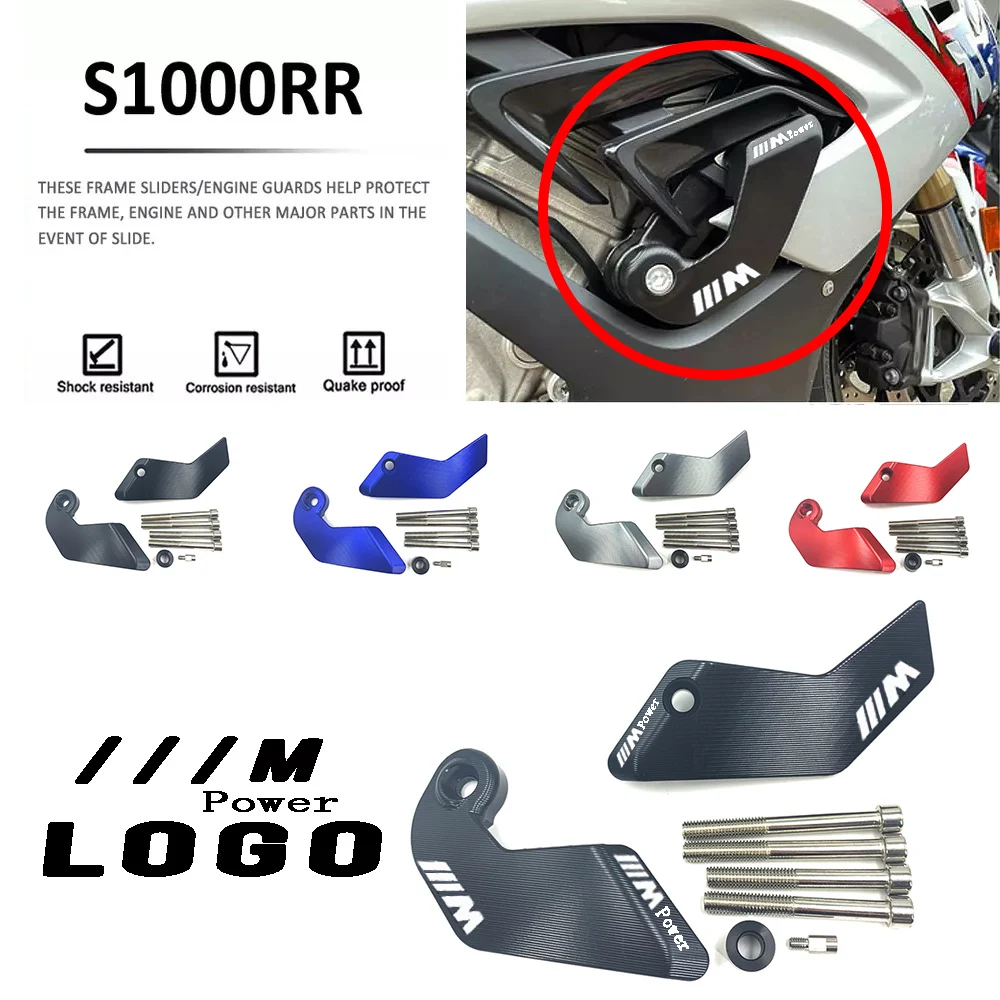 

Crash Pad Engine Stator Frame Slider Falling Guard Cover Protector For BMW S1000RR S 1000 RR 2019 2020 2021 2022