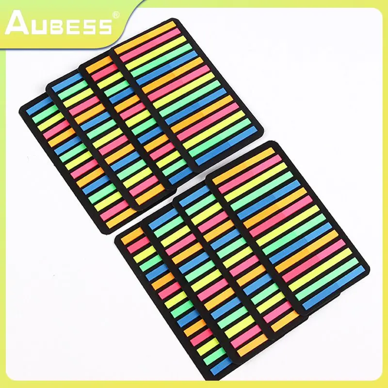 

300 Sheets Memo Sticker Memo Pad Self Adhesive Bookmark Reading Aid Fluorescent Translucent Office Stationery Supplies Colorful