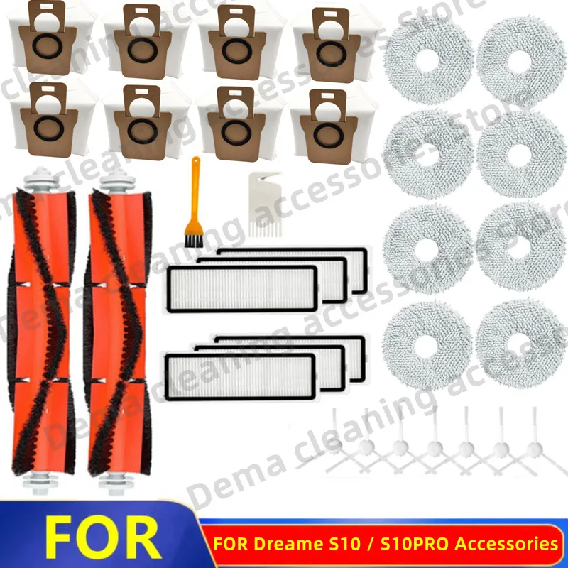 

Аксессуары для робота-пылесоса вращающаяся щетка для швабры, фильтр HEPA, пылесборник для Dreame S10 S10 PRO
