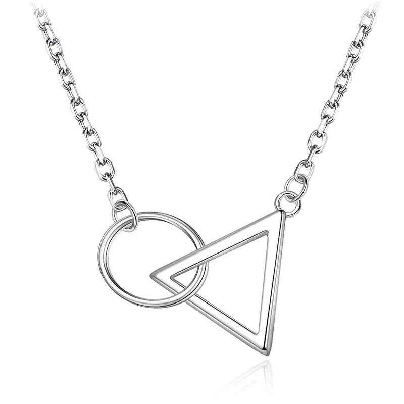 

Женское ожерелье из серебра 925 пробы с геометрическим дизайном
