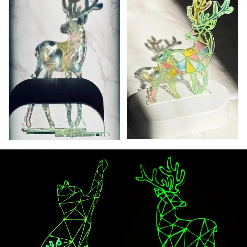 3D светящийся УФ-смоляный клей кристаллический крючок инструмент для укладки