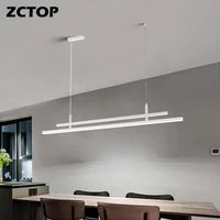 nordic blackwhite led chandeliers for kitchen dining table bedroom coffee bar living room villa foyer hall indoor pendant lamps