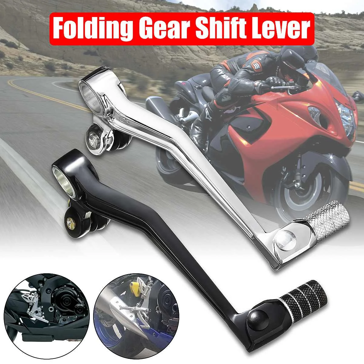 

Aluminum Motorcycle Foot Brake Shifter Lever Pedal Footrest For Suzuki GSXR 600 750 1000 SV 650 1200 GSF TLR TLS