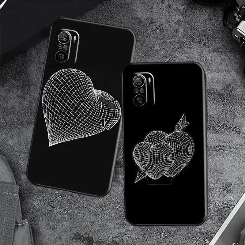 

Line Heart Pattern Phone Case For Redmi K40 Pro Plus K40 Pro Plus K30 Gaming K20 Fqug Taser Soft Fundas Selena Ultra Pixel
