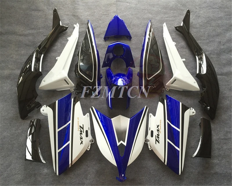 

Новый комплект обтекателей для Yamaha T-Max530 2012 2013 2014 12 13 14 Tmax 530, высококачественный корпус из АБС-пластика под заказ, синий, белый