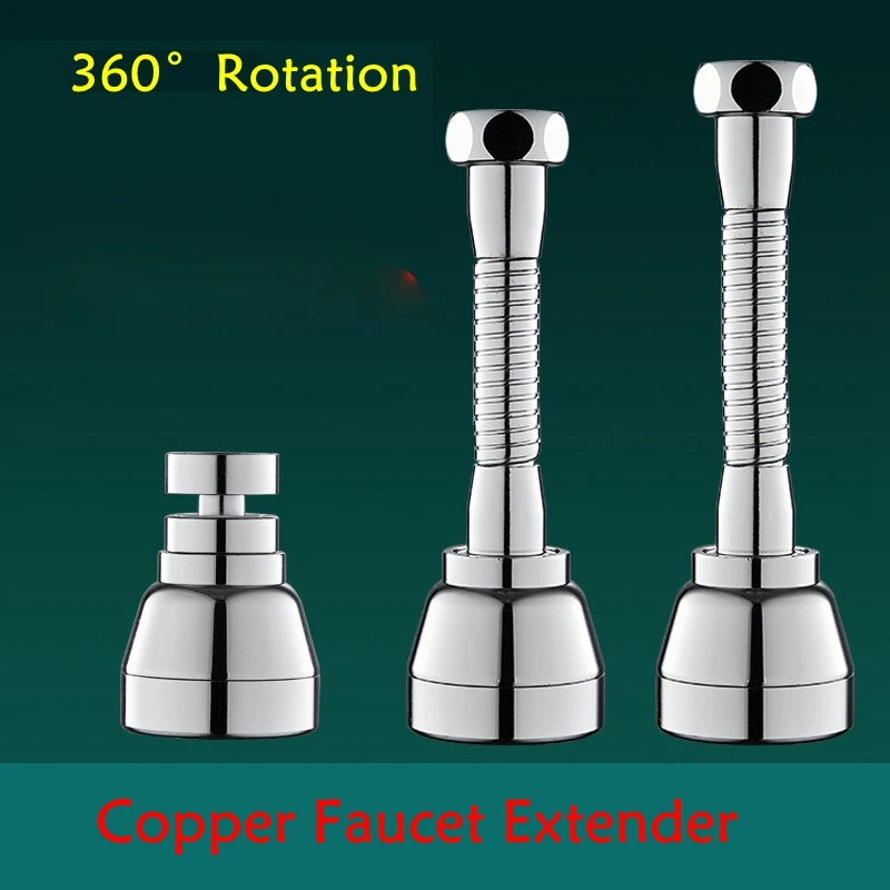 

All Copper Kitchen Faucet Extender 360° Faucet Sprayer Head Universal Splash Water Spray Tap Extender Bathroom Accessories