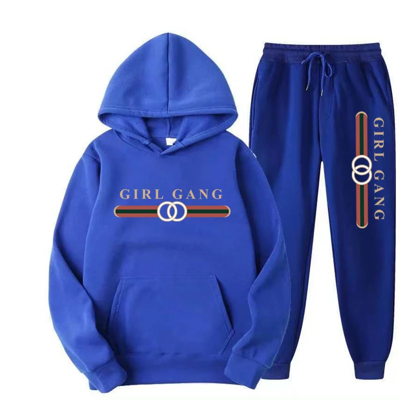 

Tracksuit Unisex Men Women Two Piece Set Casual Outfits Suit Female Clothes Autumn Winter Sweatshirts Pulover Hoodies Pants