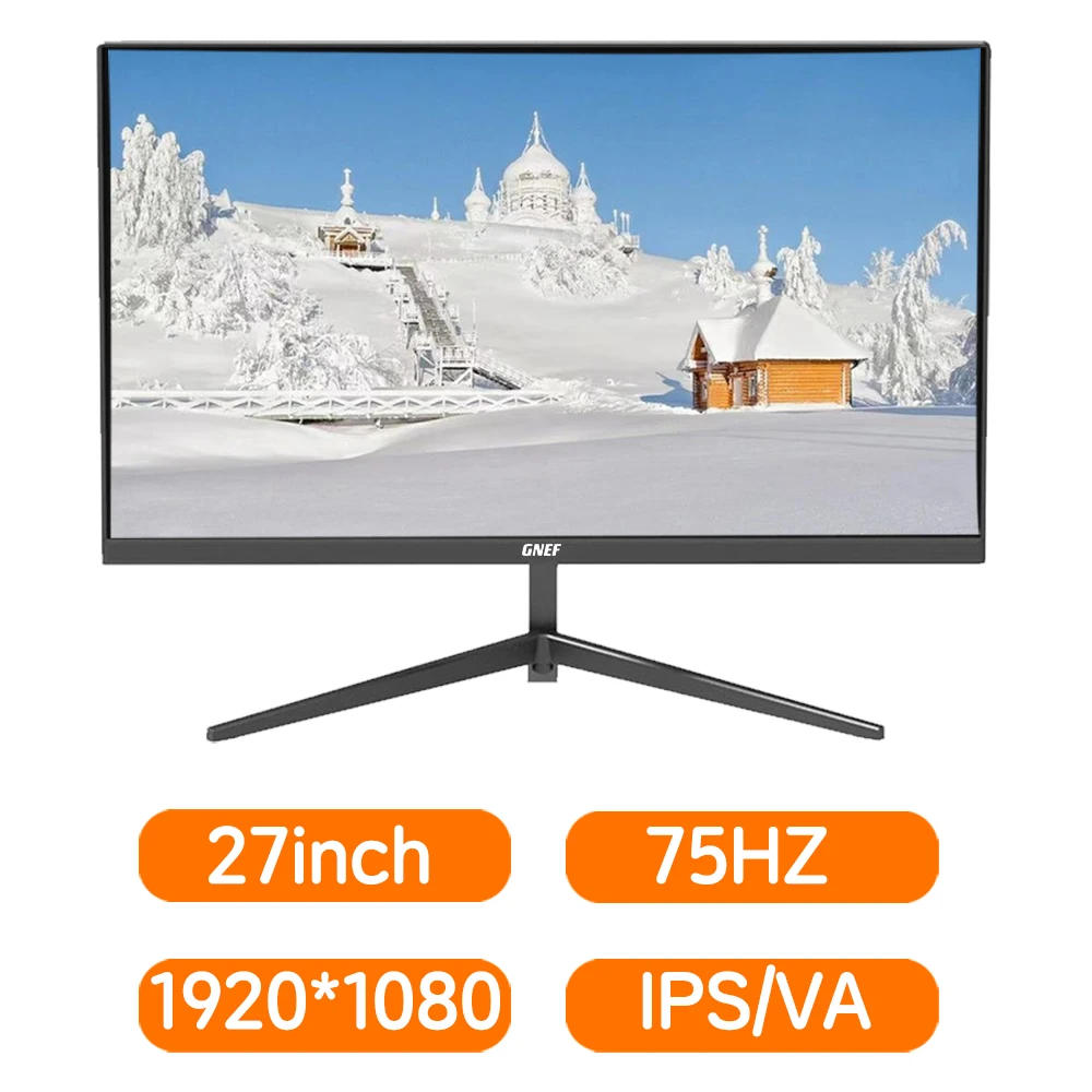 

GNEF 27" 75HZ/165HZ 1920 x 1080P FHD IPS COMPUTER MONITOR BLACK -HDMI -VGA