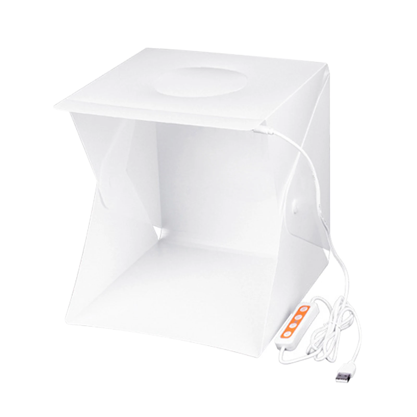 

22cm Mini Foldable With Lights Color Background For Camera Box Photography Easy Install Portable Photo Studio Top Hole Desktop