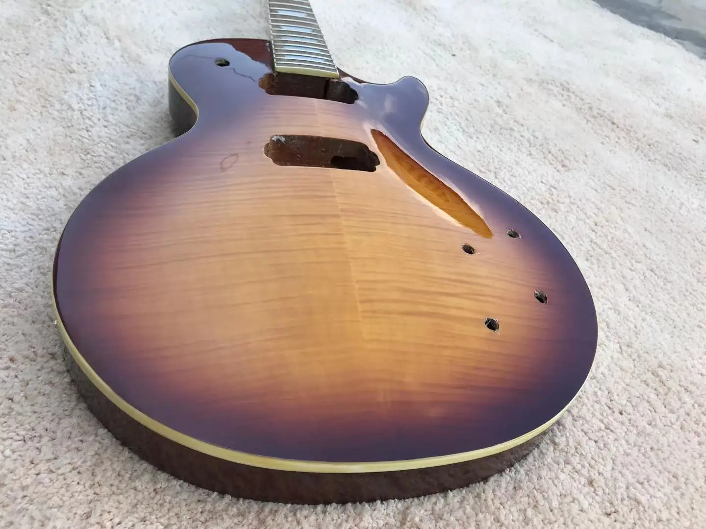 

DIY (Not New) Epi Electric Guitar with Tiger / Flame Maple Top without Hardwares in Stock Free Shipping W372