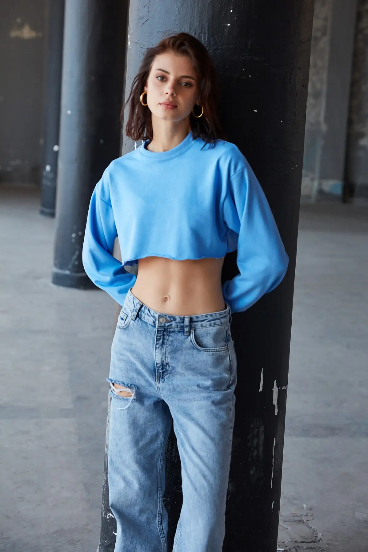

Trendyol Crop Knitted Sweatshirt TWOAW22SW2244