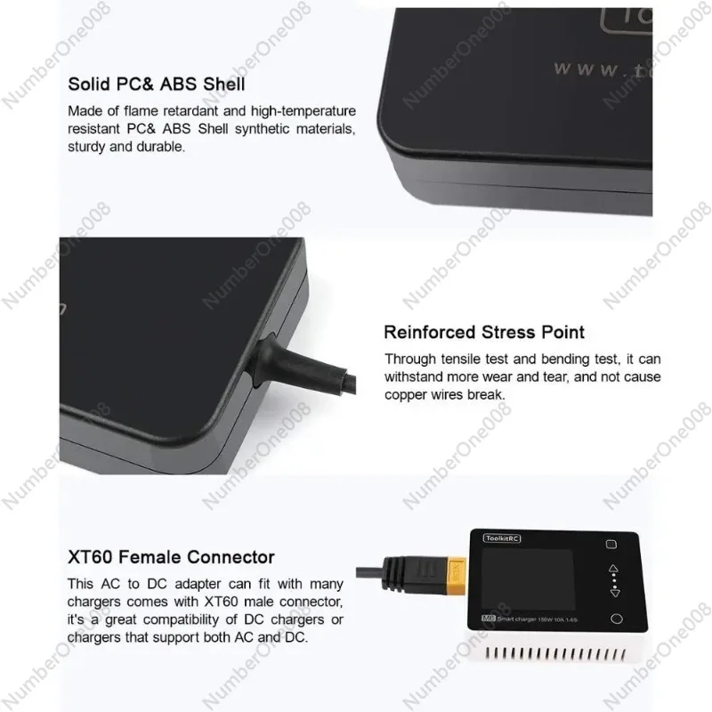 ToolkitRC ADP200 адаптер питания переменного тока 200 Вт источник XT60 штепсельная вилка 19 5