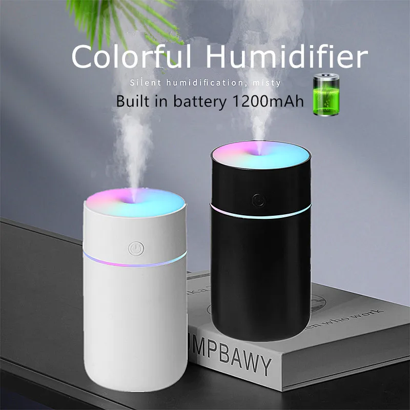 230ml Wireless Air Humidifier Diffuser Portable Ultrasonic  Home 1200mAh Battery Rechargeable humidificador Mist Maker