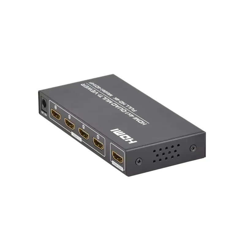 Фото FJ-401HF Fjgear 4-портовый 4K квадро-мультивьювер 4 входа 1 выход, Plug-and-play, 1 экран на 4 устройства, квадро-сплиттер №3