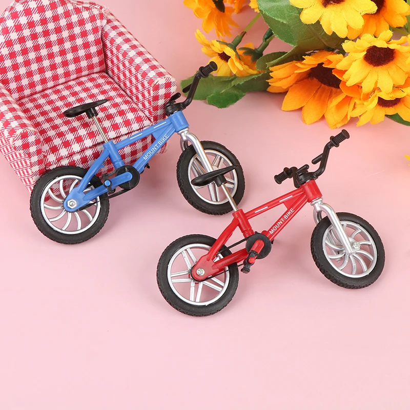 

Dollhouse Miniature Retro Finger Bicycle Assembly Bike Model For Doll Hosue Decor Kids Pretend Play Toys