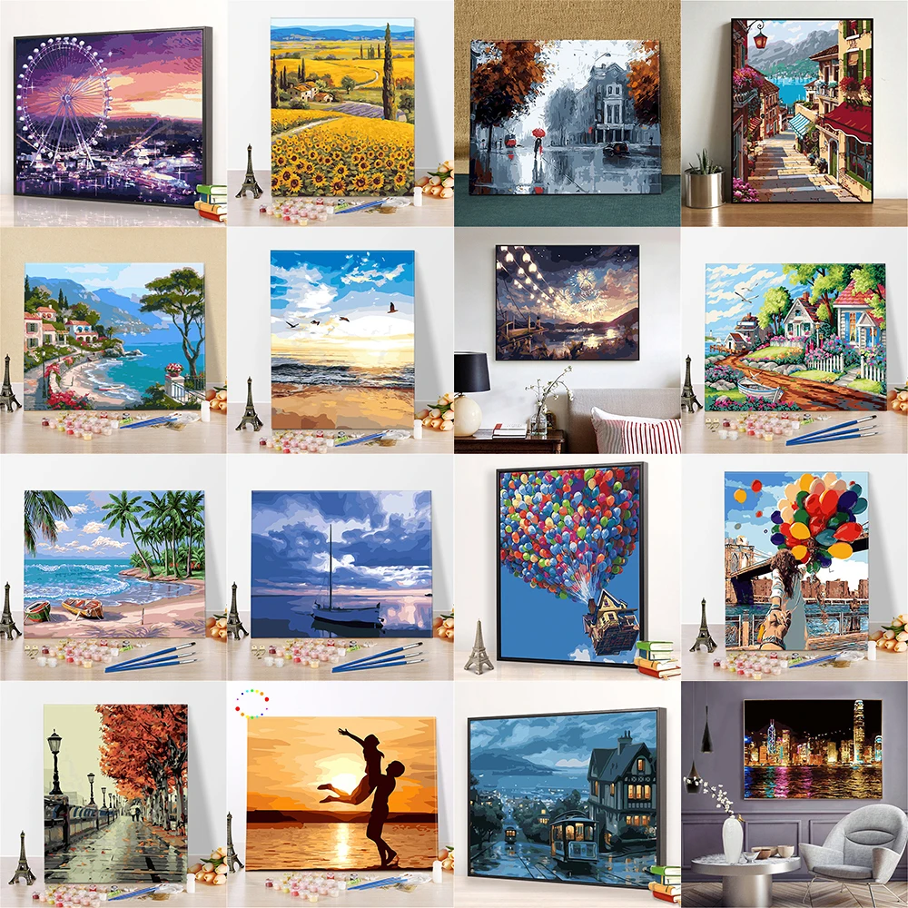 Wonderful Imaginary DIY Painting By Numbers Kits Coloring By Numbers Unique Gift Home Wall Art Decor 40x50 Artwork