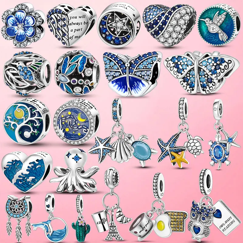 

Бусины-подвески для браслета Pandora, серебро 925 пробы