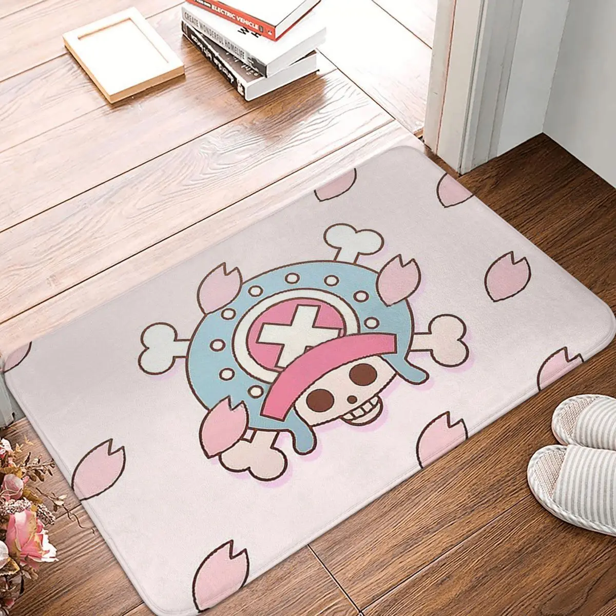

One Piece Monkey D Luffy Anime Bathroom Mat TONY TONY Chopper Flag Sakura Blossoms Doormat Kitchen Carpet Outdoor Rug Home