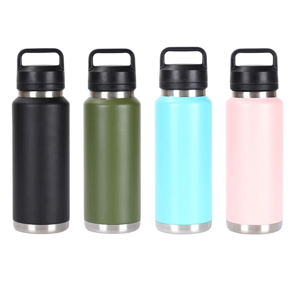 

1000ml Sports Water Bottle Stainless Steel Wide Mouth Water Bottle Portable Drinking Kettle Leakproof for Outdoor Sports Camping