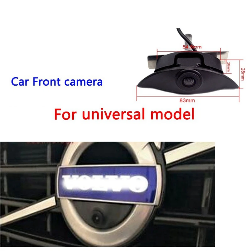Car Logo Front View Camera Hd Night-Vision Parking Embedded Camera for Volvo S40 S80 XC60 XC90 S40 C70 V40 V50 V60