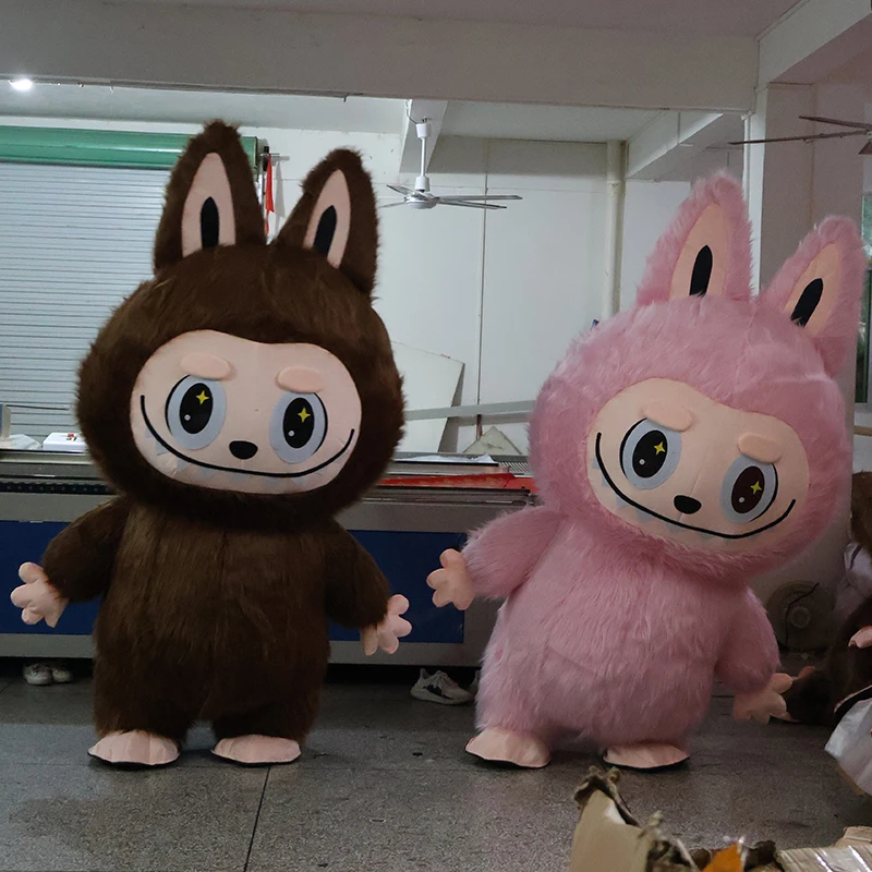 Рождественский эльф-талисман надувной костюм талисмана Labubu аниме косплей