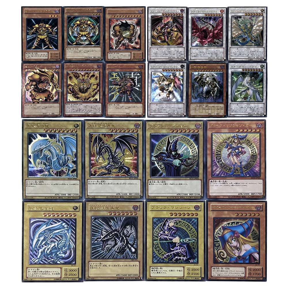 

New Yu-Gi-Oh Diy Flash Card Blue-Eyes White Dragon Red-Eyes Black Dragon Dark Magician Ocg Anime Game Collection Cards Japanese