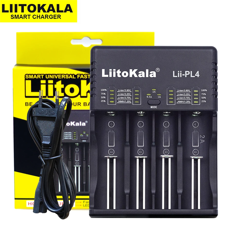 

Аккумуляторное зарядное устройство Liitokala для 3,7 в литиевых, 18650, 21700, 14500, 26650 в, LiFePO4, 3,2, 26700 в, NiMH, AA, AAA