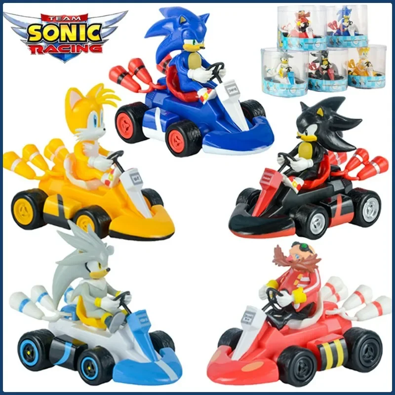 Sonic The Hedgehog с откатным механизмом аниме-фигурки мультяшные игрушки Miles Prower Knuckles