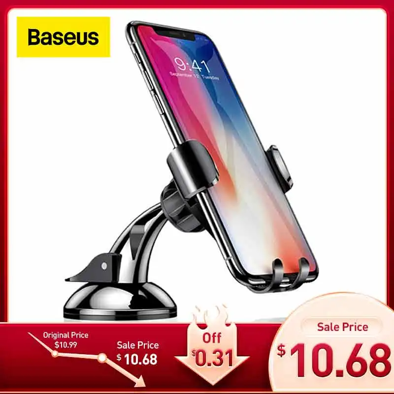 

Автомобильный держатель для телефона Baseus, на присоске