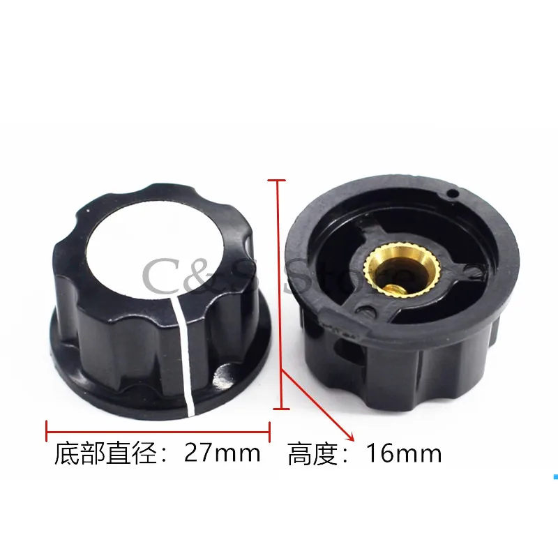 

10pcs Hat MF-A03 potentiometer knob WH118/WX050 bakelite knob / copper core inner hole 6mm