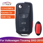 Ключ для VW Volkswagen Touareg 2002-2010, 4 кнопки, 3 + 1 кнопка, 315 МГц433 МГц