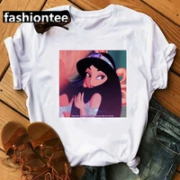 disney princess graphci printed women t shirt female summer fashion short sleeve tshirts girls cute cartoon harajuku tops tee