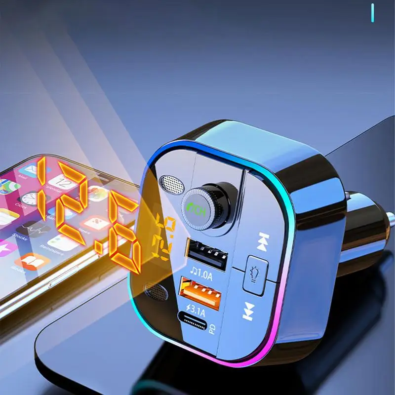 Автомобильный адаптер BT автомобильный радиоприемник FM-передатчик с компактным