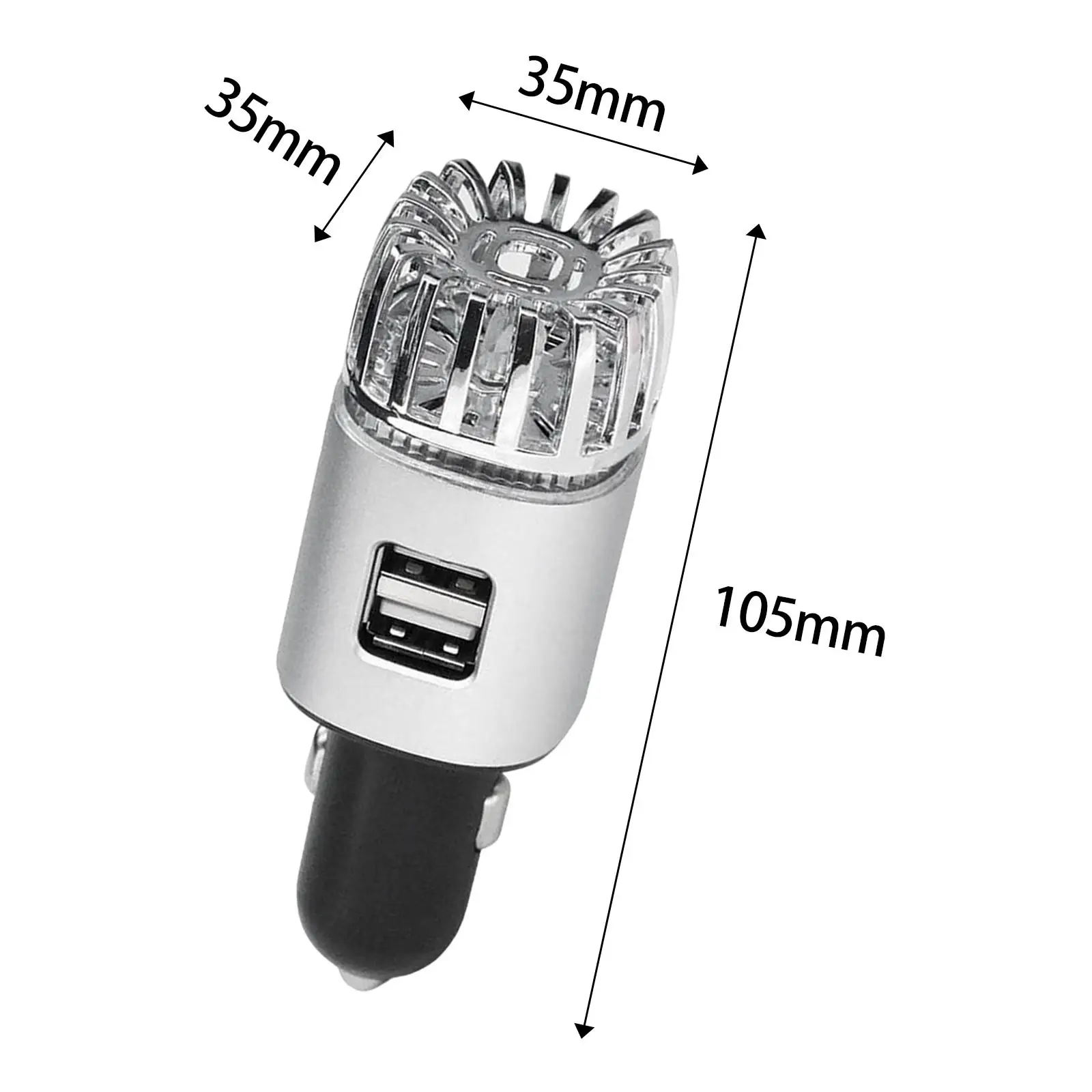 Автомобильный очиститель воздуха 2 в 1 с USB-портами для зарядки гаджеты 12 В