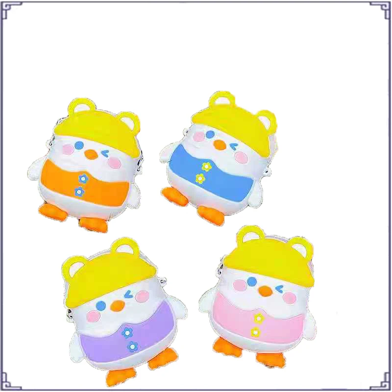 

Anime kawaii cute ducky Korean version of the new silicone small messenger bag shoulder storage bag small gift children's gift