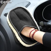 single sided wool soft cashmere car wash glove cleaning mitt washing brush cloth motorcycle washer care car cleaning tool