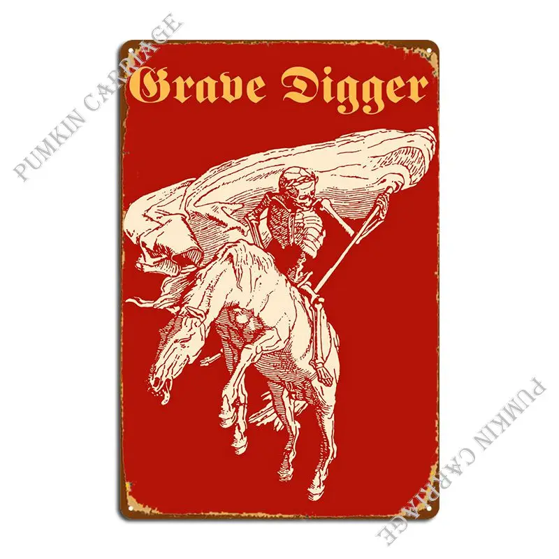 

Grave Digger Band Metal Sign Design Vintage Kitchen Plaques Tin Sign Poster