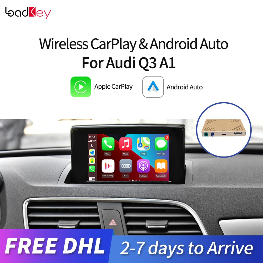 LoadKey kablosuz Carplay Audi Q3/A1 dekoder 13-17 orijinal ekran araba multimedya kablosuz Apple Carplay android otomatik tv