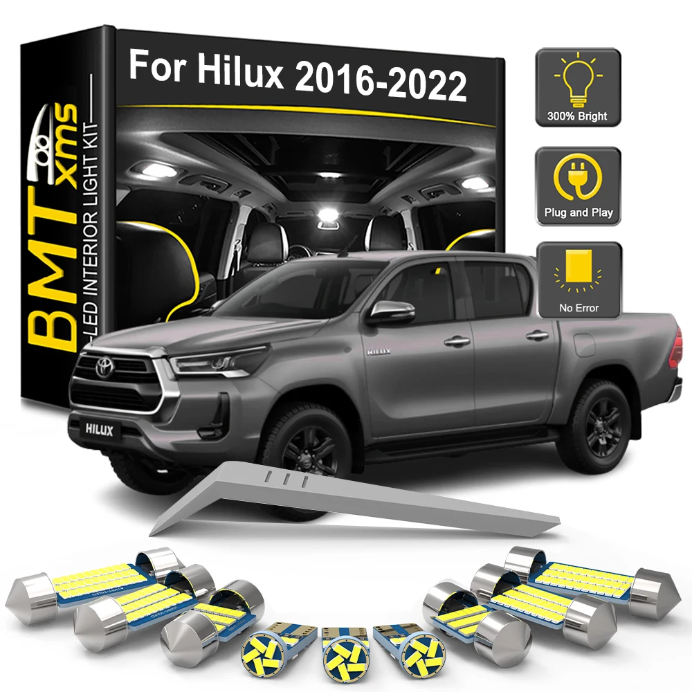 BMTxms 8 Шт. Светодиодные Внутренние Автомобильные Лампы Canbus Для Toyota Hilux AN120 AN130 2016-2022