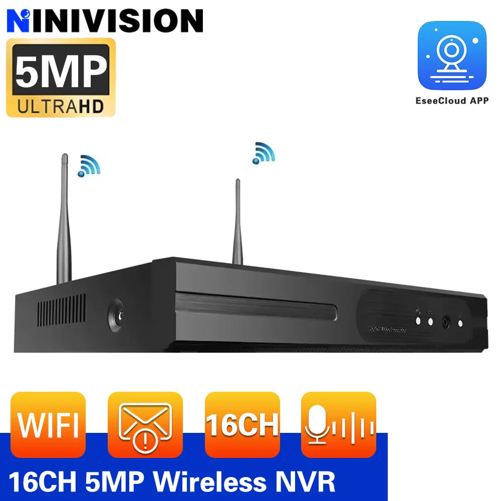 

NINIVISION WiFi NVR 16CH 5MP