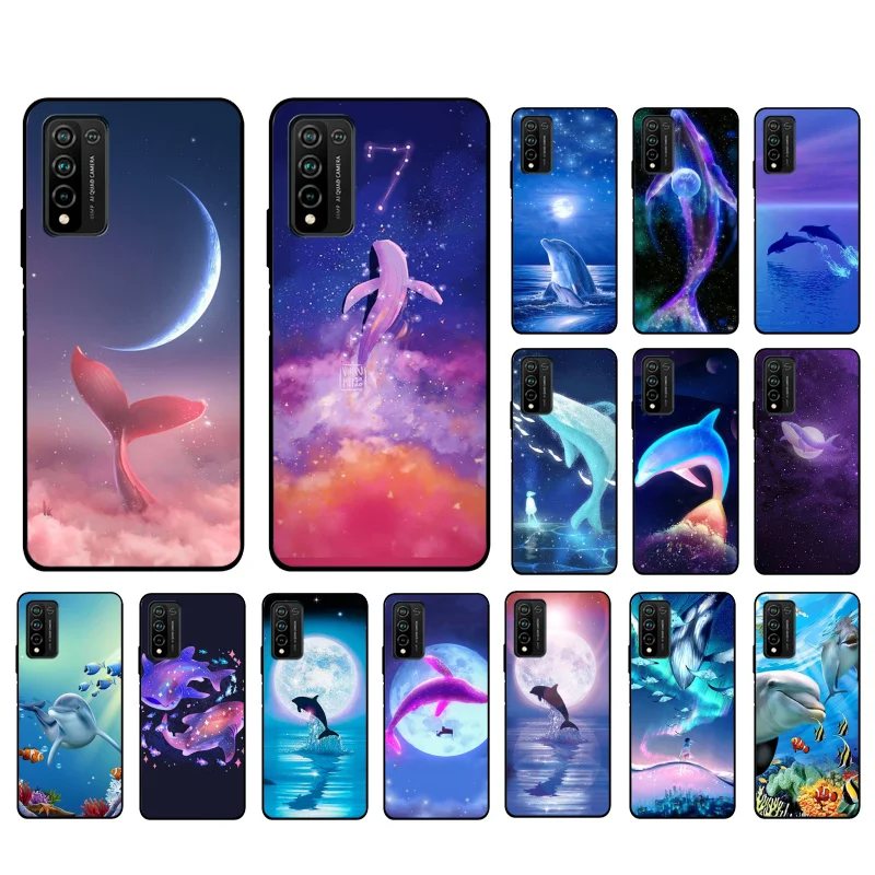 

Dolphin Whale Phone Case For Huawei Honor 9X 9A 8X 8S 7A 7C 20 10i 10Xlite Y6 Y5 P40 P30 lite P20Pro Mate20Pro Mate20lite