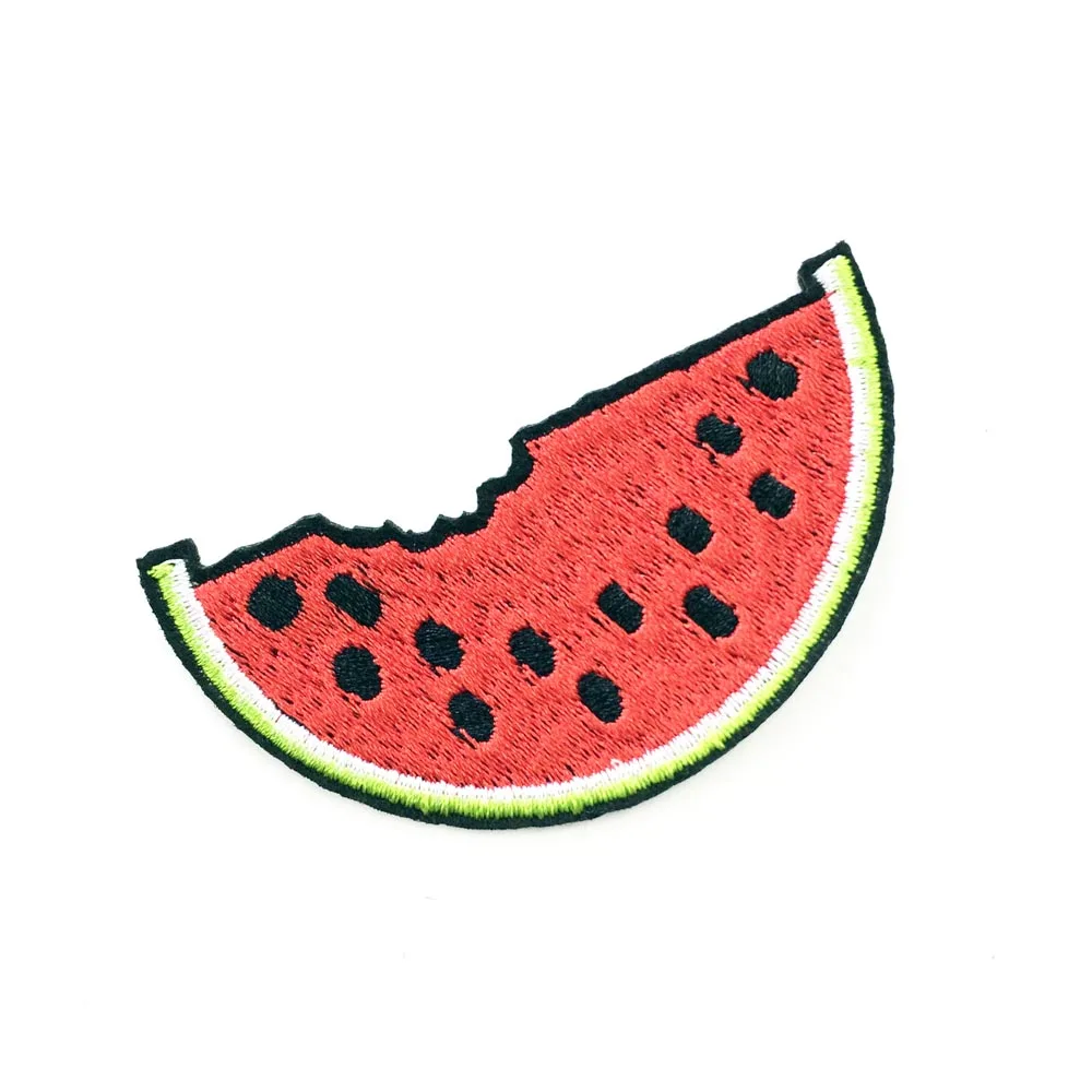 

7cm Embroidered Iron On Patches For Clothing Iron On Appliques For Garment DIY Watermelon Patch Stickers Sewing Badge 10pcs